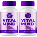 Vital Mind Capsules, Official Vital Mind Brain & Memory Supplement Pills, Advanced Nootropic Pills Brain Health Support, All Natural VitalMind Cognitive Health & Function Reviews (2 Pack)