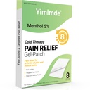 Menthol 5% Pain Relief Patches - 8 Count Maximum Strength Pain Relief Patches for Back Pain, Joint & Muscle Soreness - Fast Acting, Long-Lasting