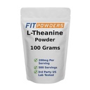 L-Theanine poeder 100% zuiver, niet-GMO, veganistisch, Glutenvrije Theanine poedersupplement (meerdere maten) Mood en cognitief, Stress verlichting en ontspanning, scoop inbegrepen (100 Gram)
