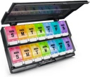 Extra Large Weekly Pill Organizer 2 keer per dag - Remtise Am / Pm Daily Pill Case Medicine Organizer, Push Knop 7 dagen pil Box voor pillen / Vitamin / Cod Leverolie / aanvullingen (Rainbow)