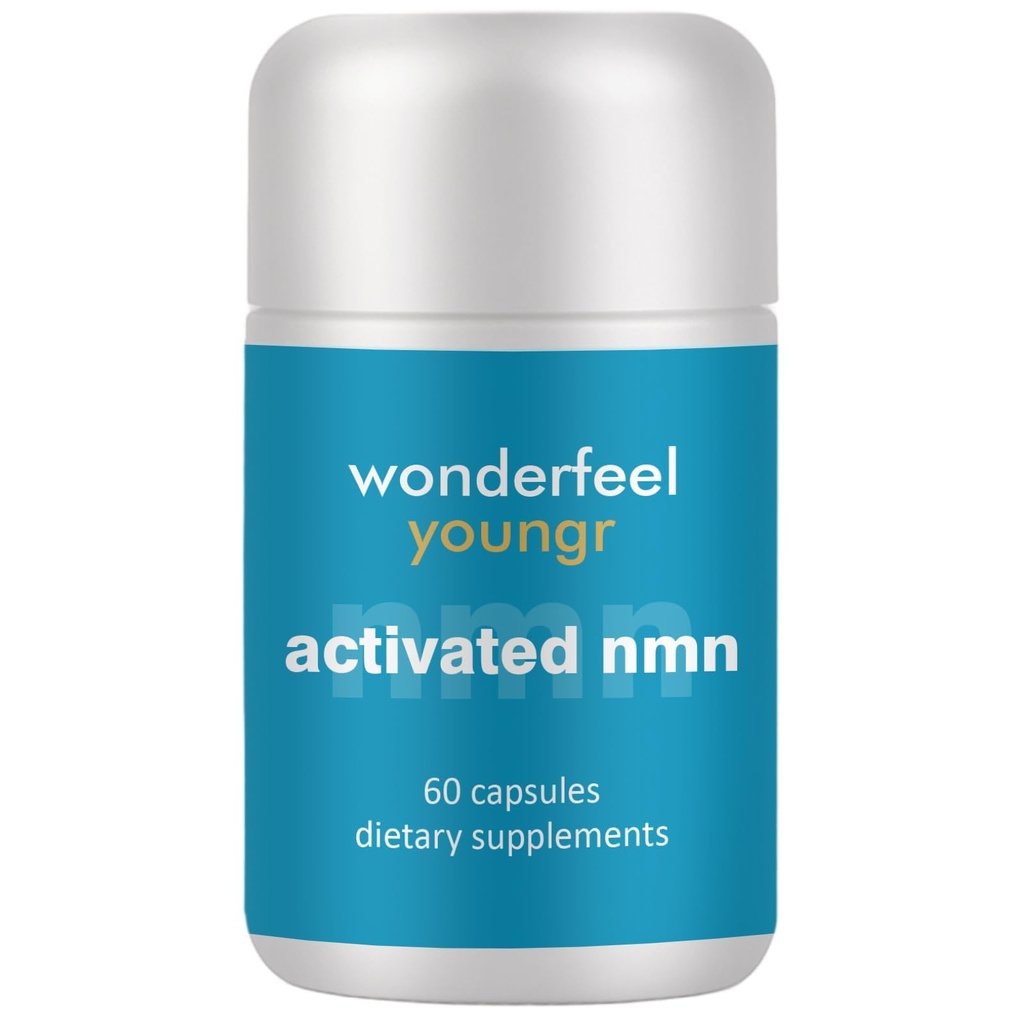 wonderfeel youngr NMN Supplement – with Quercettine, TMG & Resveratrol | Vegan Capsules for Daily Nutritional Use, 60 Count