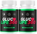 (2 Pack) GlucoLife 360 Capsules - Official GlucoLife 360 Premium Advanced Formula Pills - Maximum Strength, All Natural Health Formula Pills for Overall Health & Wellness, 120 Capsules for 2 Months