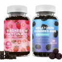 Sleep Gummies for Adults,Melatonin Gummies & Magnesium Glycinate Gummy,Chewable Sleep Supplement,Day & Night Sleep Support Bundle,Non-Habit Forming,60 Count + 60 Count