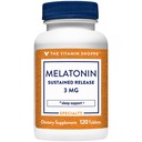 The Vitamin Shoppe Melatonin - Sleep Support, Restful Sleep & Healthy Sleep Cycle, Natural Sleep Aid (120 Tablets)