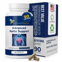 Nature's Nectar Organic Nattokinase supplement 250mg – Double Strength Nattokinase 5000 fu Natural Blood Thinner Supports Cardiovascular & Blood Circulation Health – Non GMO & Gluten Free, 90 Capsules