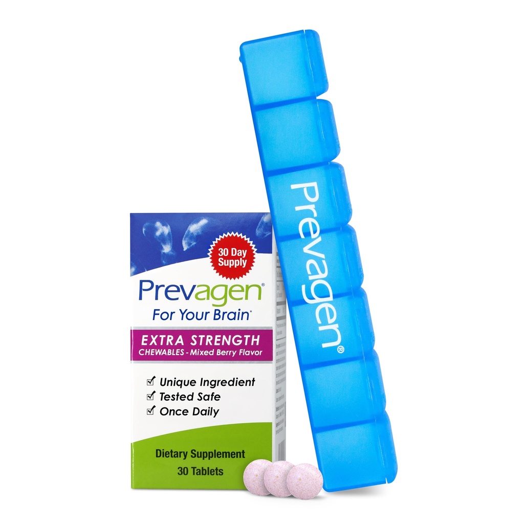Prevagen Extra sterkte gemengde Berry Kauwtabletten - 30 tabletten (1 maand levering) 