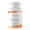 Camu Camu Vitamin C Supplements with Blueberry Extract - Whole Food VIT C & Bioflavonoids for Immune Support, Everyday Wellness & Skin Health - 120 Vegetarian Capsules