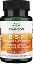 Swanson R-5-P (Riboflavine-5-phosphaat) - Vitamine B2-supplement ter bevordering van energie, stofwisseling en gezondheid van het zicht - Natural Wellness Formula - (60 capsules)