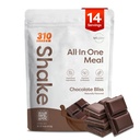 310 Nutrition All-In-One Meal Replacement Shake Powder - Plant-Based Protein Smoothie Blend w/High Fiber, Probiotics & Adaptogens - Low Carb, Vegan, Keto & Paleo Friendly - Chocolate Bliss - 14 Srv