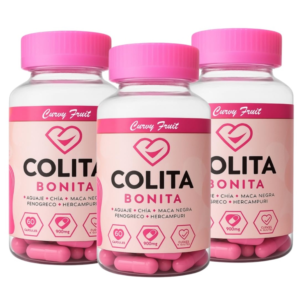 Colita Bonita | Aguaje + Black Maca + Fenugreek | Herbal Supplement for Women | Natural Balance & Wellness Support – 3 Month Supply (Full Treatment)