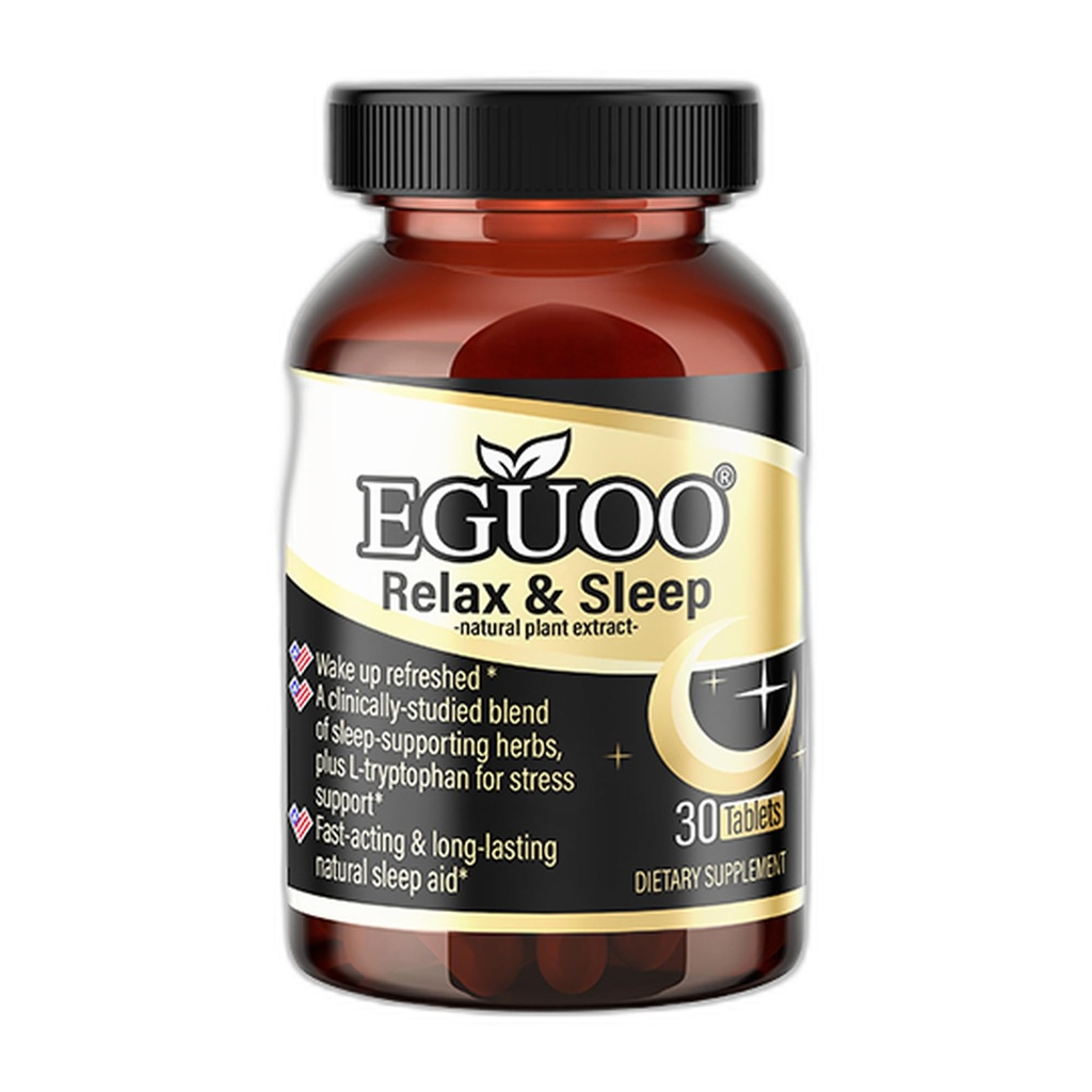 Relax & Sleep Supplement – with Melatonin 5mg, GABA, L-Tryptophan, Magnesium, Vitamin B6, St. John's Wort & Passion Flower – 30 Tablets