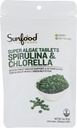 Sunfood Chlorella Spirulina Tabletten - Spirulina en Chlorella Poeder pillen, Groene Algen Supplement Rijk aan Chlorofyl, Gebroken Cell Wall, Vegan - 2 oz Bag