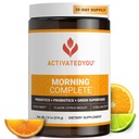 ACTIVATEDYOU Morning Complete Daily Wellness Greens Superfood Drink Mix for Gut Health w/Prebiotics, Probiotics, Antioxidants, Green Superfoods, 10 Billion CFUs, 30 Servings (Citrus)
