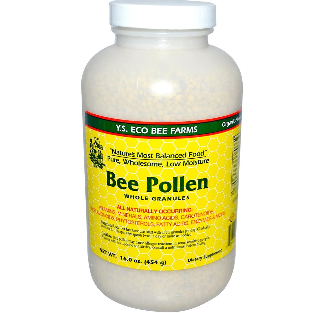 Bijenpollen - Lage vochtigheid Hele korrels YS Eco Bee Farms 16 oz Granular