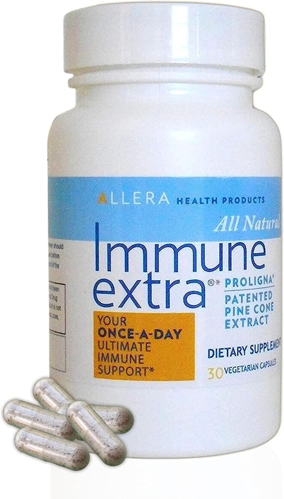 Worldwide Nutrition Bundle Compatibel met Allera Health Pine Cone Extract Capsules - Vegan ProLigna Plant Based Diet Products - Immune Support Supplement - 30 capsules met sleutelhanger