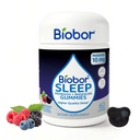 Biobor Melatonin Gummies 10mg with L-Theanine, Passion Flower, Lemon Balm & Chamomile, Sleep Support Gummies for Adults, Raspberry Flavor, 60 Count