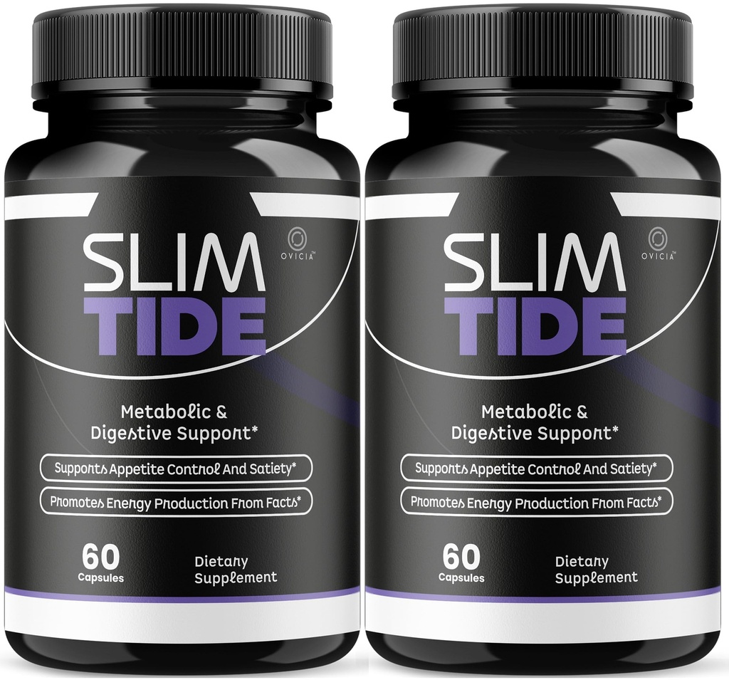 (2 Pack) Slim Tide Capsules - Official Slimtide Advanced Weight Management Formula with Natural Ingredients, Slim Tide Advanced Pills for Wellness & Overall Health Support, 120 Capsules for 2 Months