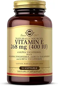 Solgar Vitamine E 268 mg (400 IE) - 50 Softgels - van nature verkregen - glutenvrij, zuivelvrij - 50 porties