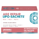 Age Repair Lipo-Sachets Liposomal Marine Collagen Complex Gel Sachets, 30 Single-Serve Liquid Packets, Healthy Aging Support for Skin Firmness, Hair & Nails, High Absorption Biotin, Vitamin C, E & A