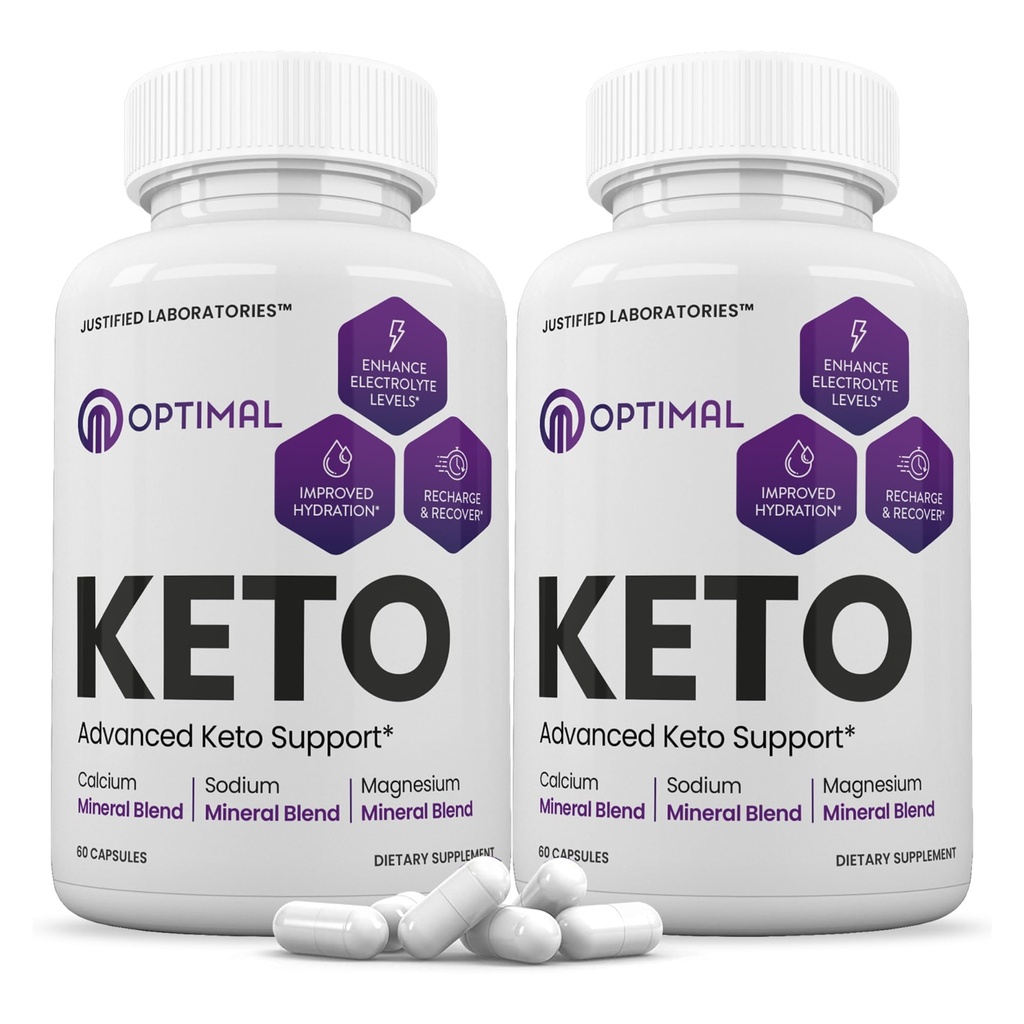 (2 Pack) Optimale Keto Pillen 1275MG Nieuwe en verbeterde formule bevat Apple Cider Vinegar Extra Virgin Olive Oil Powder Green Tea Leaf 120 Capsules