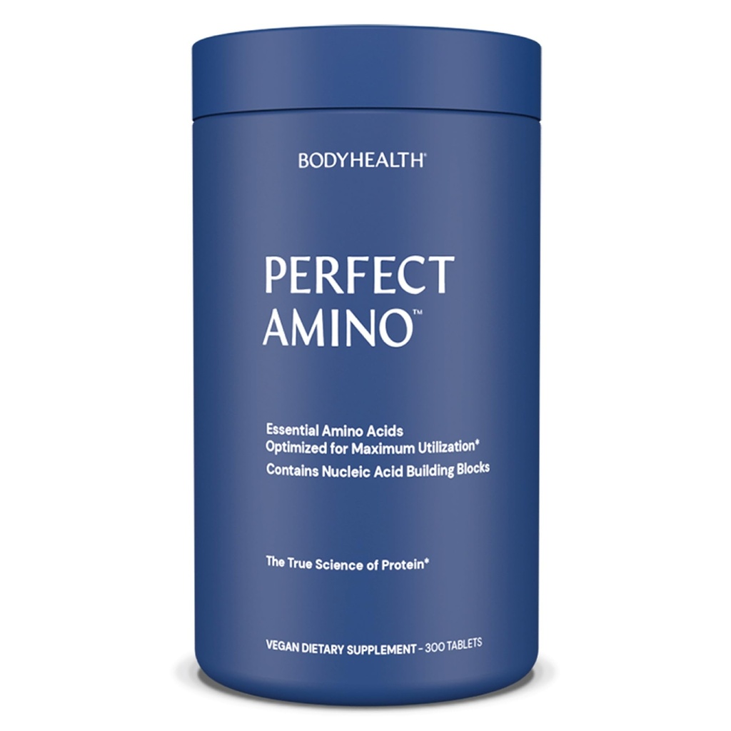 BodyHealth PerfectAmino (300 tabletten) Essential Amino Acid Supplement met BCAA en EAA, Muscle Recovery, Boost Energy & Uithoudingsvermogen, 99% Gebruik, Vegan Branched Chain Protein Pre/Post Workout