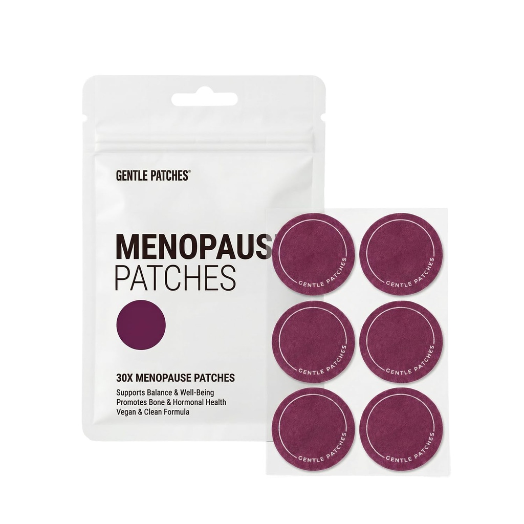 Menopause Relief Patches for Night Sweats & Hot Flashes - Natural Hormone Balance Support for Women - Herbal Perimenopause Patch with Black Cohosh & Red Clover - 30 Day Supply