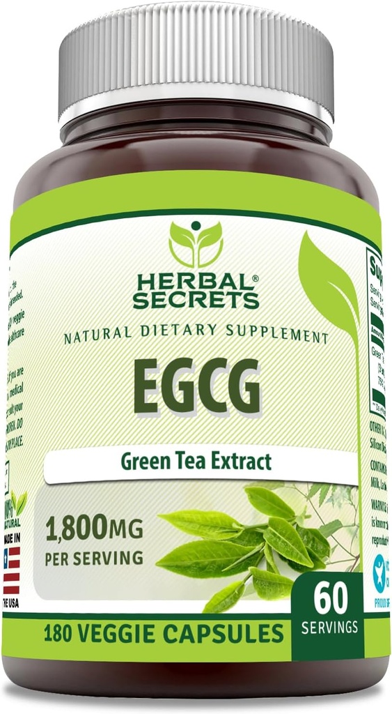 Herbal Secrets EGCG Green Tea Extract 1800 Mg Per Serving 