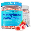 Methylated Multivitamin for Women & Men Gummies w/ Omega-3, Calcium, D3 K2, Methylfolate & B12, TMG, Daily Vitamin A, C, E, B Complex, Magnesium, CoQ10, Probiotic for Overall Health- Vegan, 2 Pack
