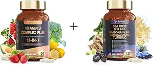13-in-1 Vitamine B Complex & 25-in-1 Sea Moss Capsules