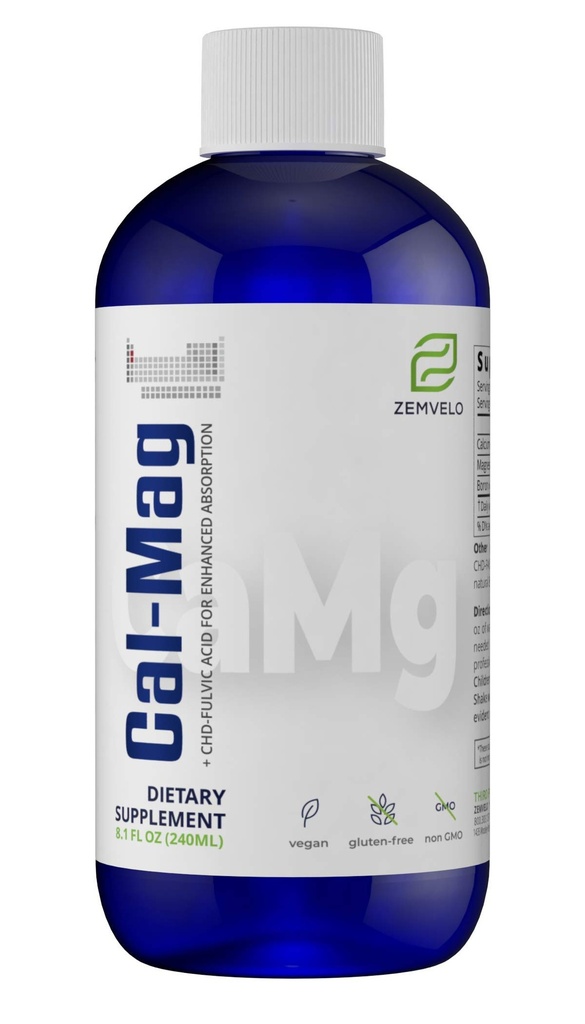 Liquid Ionic Calcium and Magnesium Supplement with Boron – Bone & Muscle Support – Restful Sleep & Mood Support – 48 Day Supply