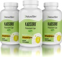 NaturalSlim Natural KaliumCitraat Gluconaat 99 mg - Kadorb Ondersteunt Electrolyt Balance & Normale pH - Absorbeerbare Kaliumsupplementen met Essentiële Mineralen - Niet GGO 400 Capsules 3 Pack