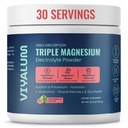 Triple Magnesium Electrolyte Powder | 250 mg High Absorption Magnesium Glycinate, Malate & Threonate | Sodium & Potassium Hydration Mix with L-Glutamine | Zero Sugar | 30 Servings (Watermelon)