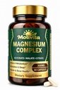 Triple Magnesium Complex - 300mg Magnesium from Glycinate, Malate & Citrate with Vitamin B6 & L-Theanine - Supports Stress Relief, Sleep, Nerves, Metabolism, Muscle & Bone Health