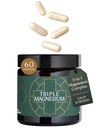 Ancient + Brave Triple Magnesium Capsules 30 Servings, Triple Magnesium Complex for Women, Energy and Relaxation Support, Nervous System and Mood Balance, Vegan, for Daily Wellbeing
