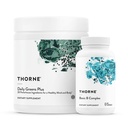 THORNE - Energiebundel - Daily Greens Plus & Basic B Complex - Bevordert cellulaire energie en fysieke duurzaamheid - 30 porties
