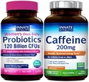 Innate Vitality Women’s Probiotics and Caffeine Capsules Bundle, Non-GMO Dietary Supplements, Vegan Capsules