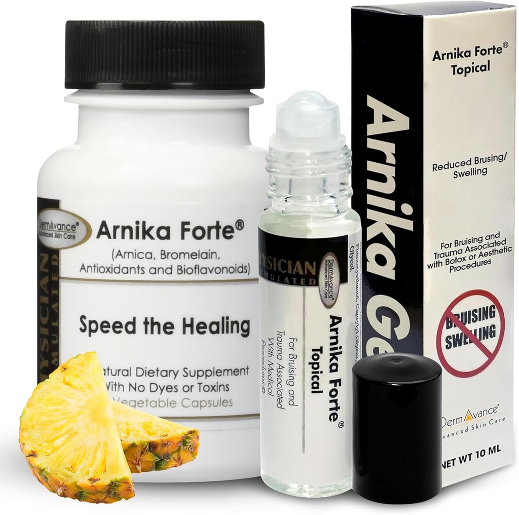 Recovery Bundle - Arnica Capsules & Gel for Bruising and Swelling - Post-Surgery, Cosmetic Procedure & Injury Recovery Essentials