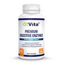 Premium digestieve enzymen met plantaardige enzymen, ondersteunt betere spijsvertering, betere Nutriënt Absorptie (60 niet-GMO plantaardige capsules)