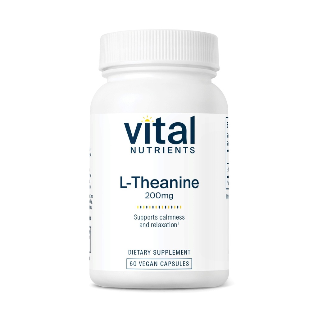 Vital Nutrients L-Theanine 200mg, 60 Capsules