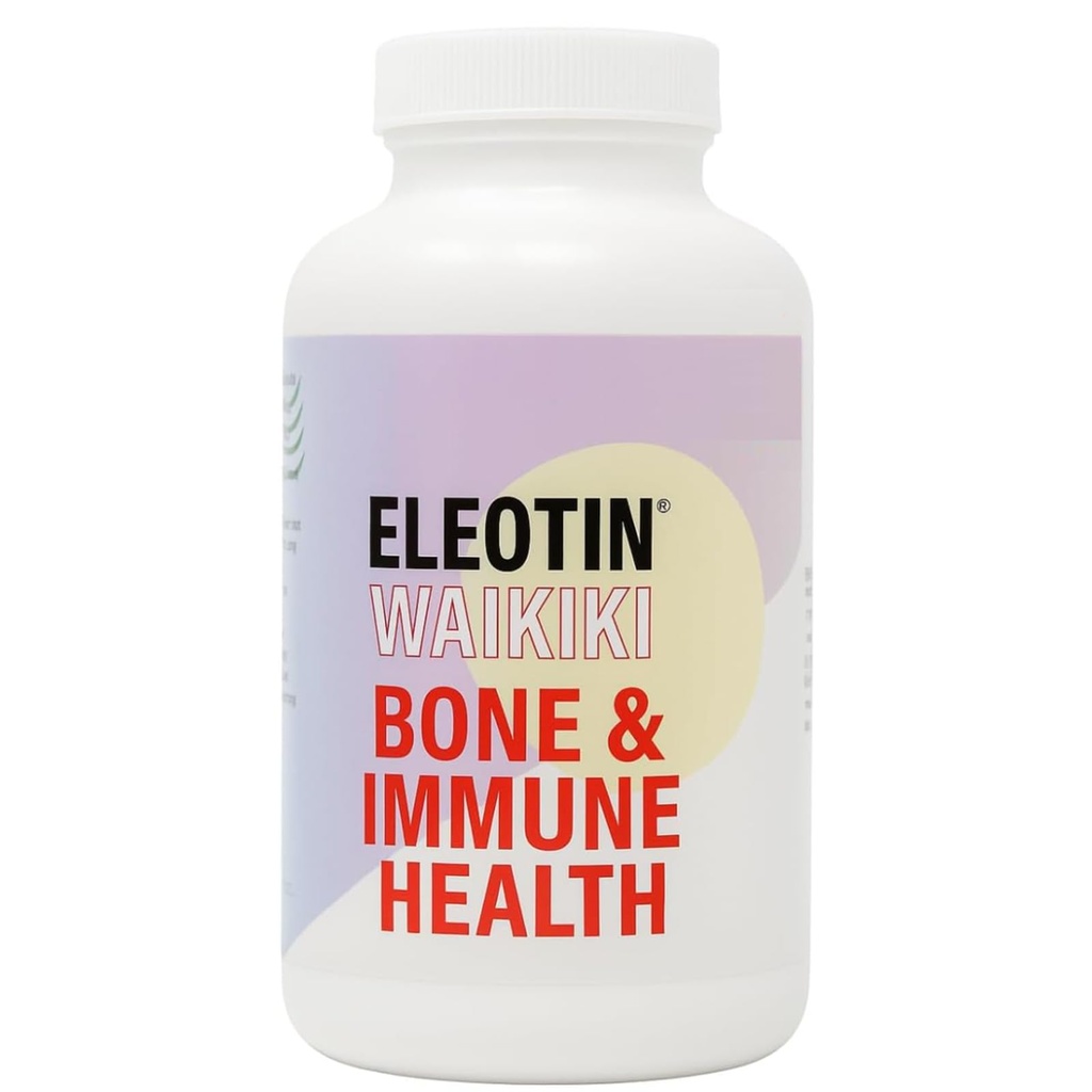 Eleotin Waikiki | Vitamin D3 & Okinawa Coral Calcium | Bone, Teeth & Joint Health | Cardiovascular & Immune Function | Magnesium & Trace Minerals | 120 Capsules