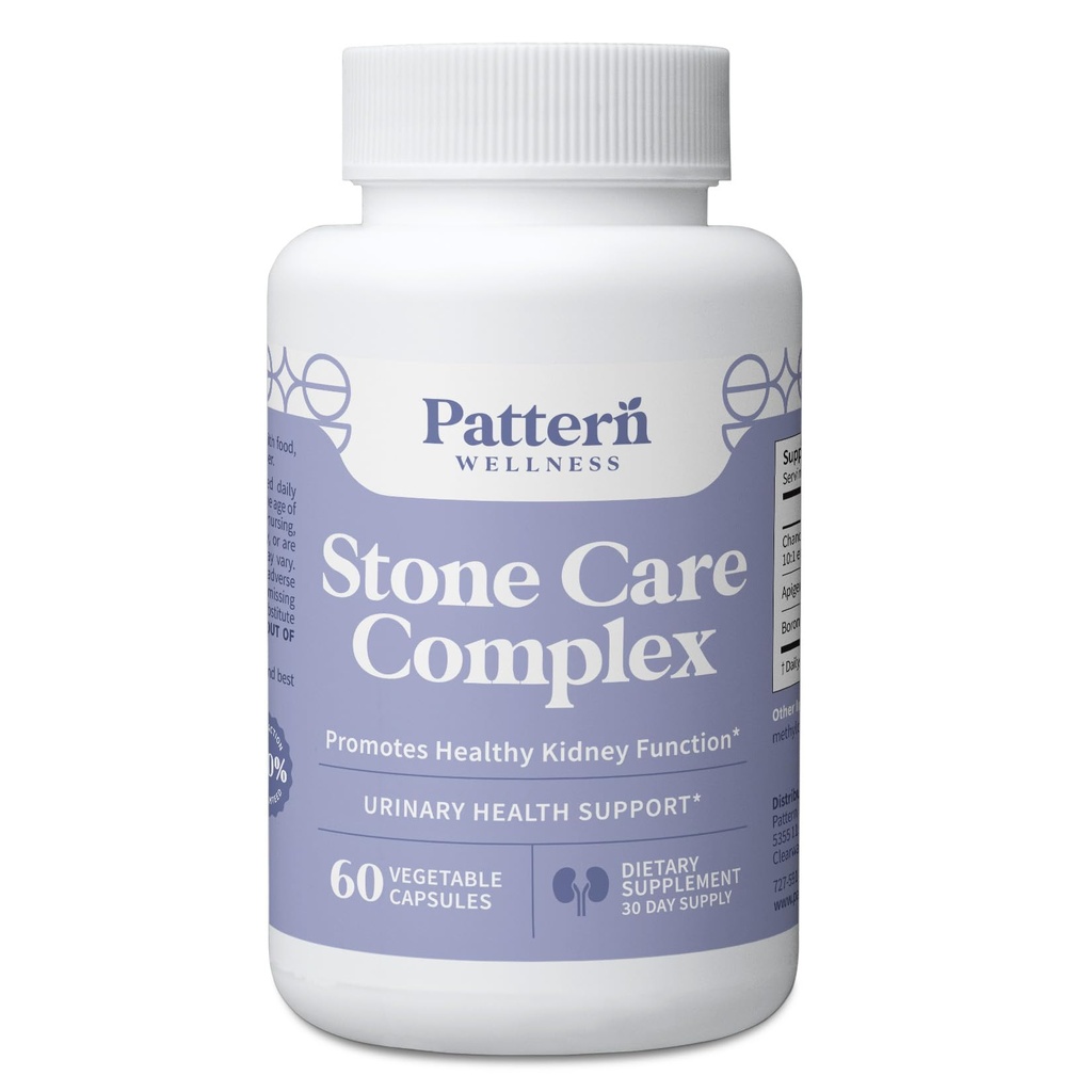 Patroon Wellness Niersteen Complex - Stone Breaker, Plant-Based Formula - Nierfunctie Ondersteuning - 3rd Party Lab getest - Non-GMO, Veganist