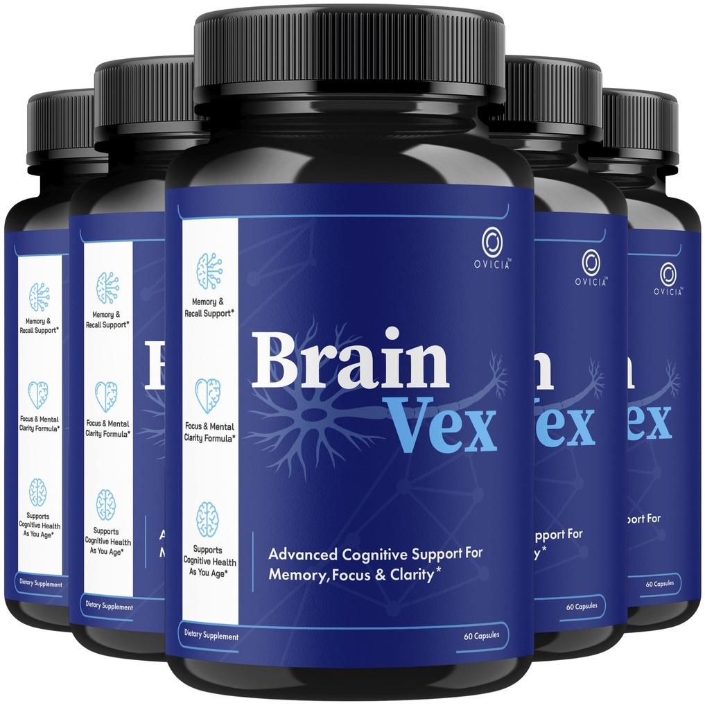 (5 Pack) Brain Vex Capsules - BrainVex Pills with All Natural Ingredients, Advanced BrainVex Capsules Overall Health and Wellness Vitamin Supplement Formula for Max Strength, 300 Capsules for 5 Months