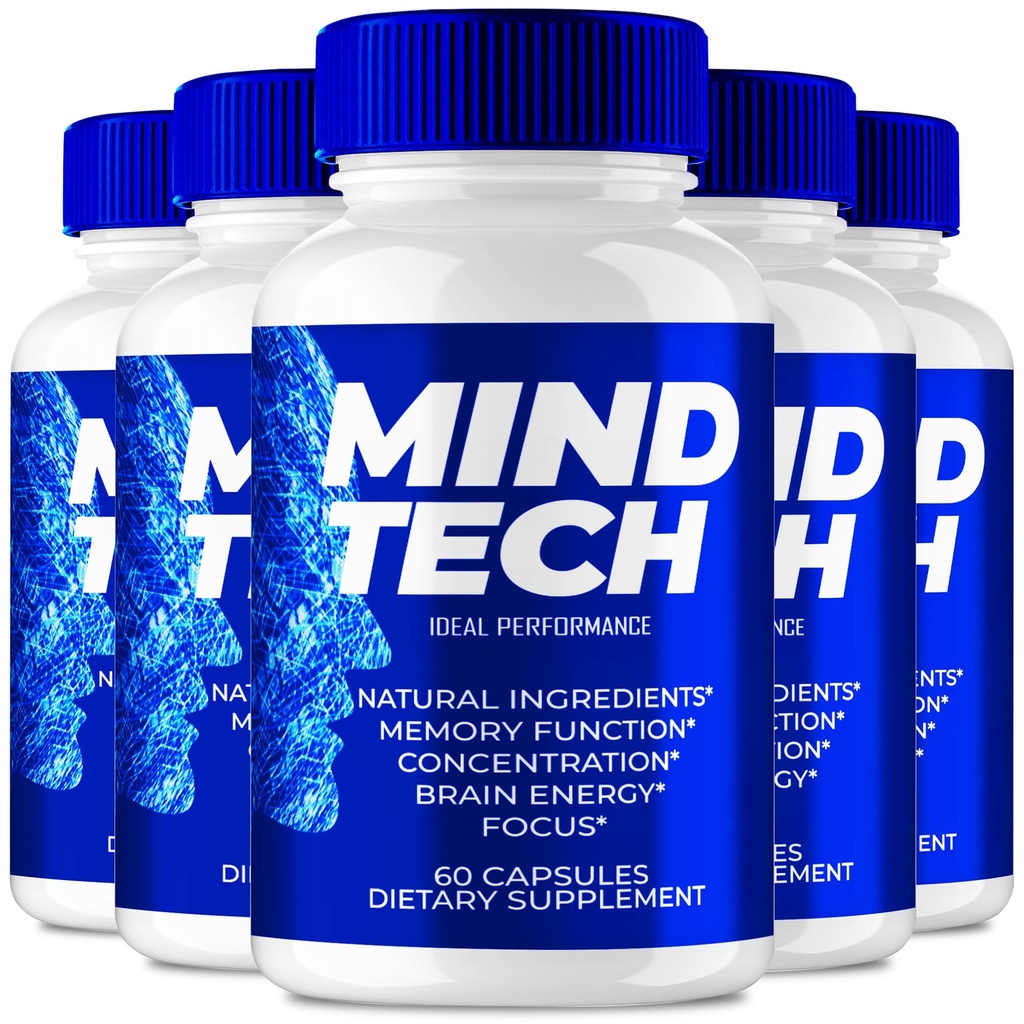 Mind Tech Capsules, Official Mind Tech Brain & Memory Supplement Pills, Advanced Nootropic Pills Brain Health Support, All Natural MindTech Cognitive Health & Function Reviews (5 Pack)