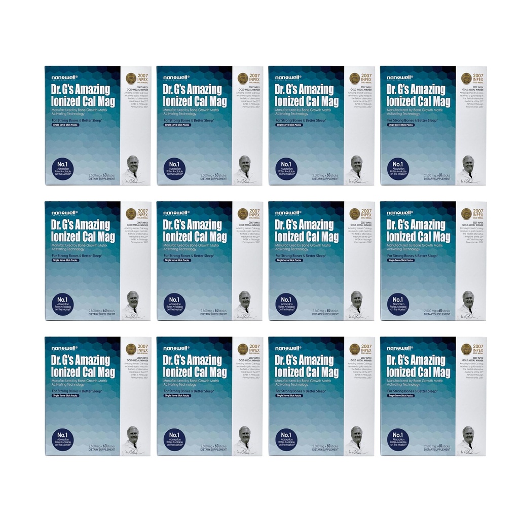 Dr. G’s Ionized Cal Mag Powder – Business Pack (12 Boxes) | Bulk Calcium Magnesium Supplement Powder