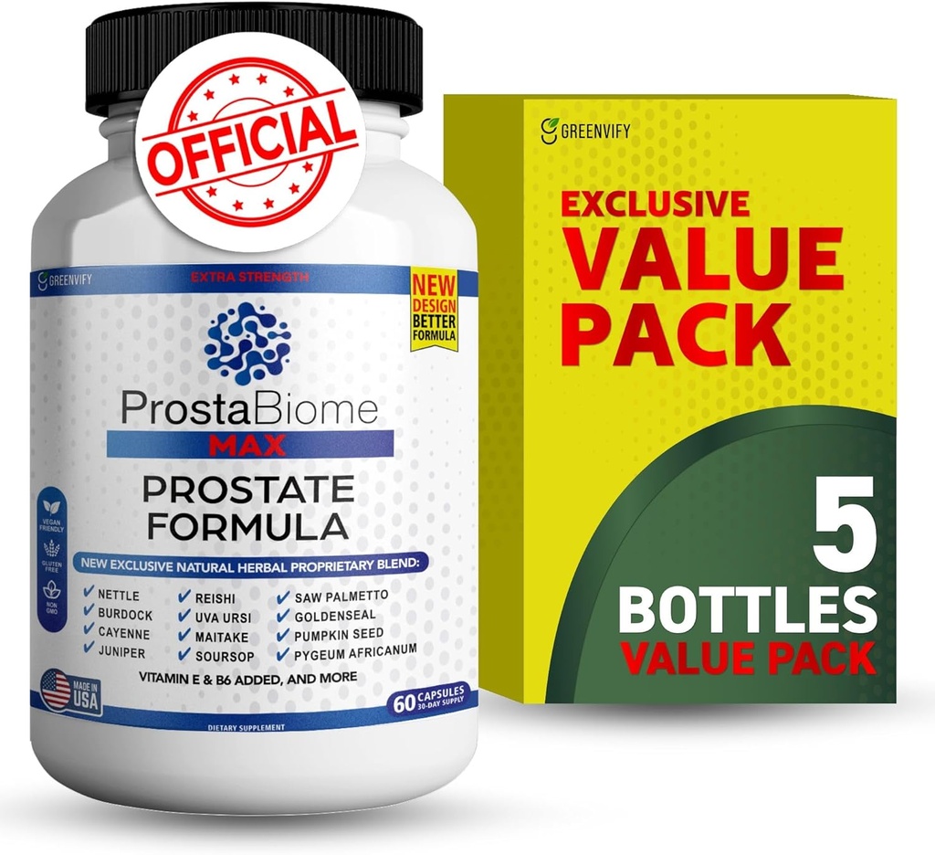ProstaBiome Max Prostate Support Formula, Natural Herbal Blend met Saw Palmetto, 60 capsules, 30 dagen levering (5)
