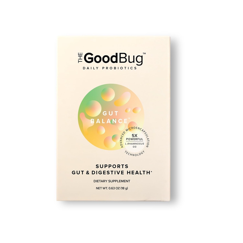 The Good Bug Gut Balance Probiotic Supplement | Supports Digestive Health & Nutrient Absorption | 3 Billion CFU Clinically Studied Strain | Powder Stick Packs | 15 Count