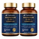 Magnesium Complex 12 in 1 for Women & Men, 1000mg High Absorption Magnesium Supplement with Glycinate, Citrate, Malate & Taurate, Supports Sleep, Muscle, Nerve & Relaxation, Vegan, 120 Capsules(2)
