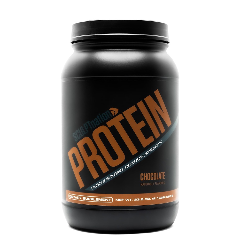 Sculpt Nation by V Shred Protein Powder (Chocolate) - Premium Whey Protein Powder Chocolate and BCAAs to Support Muscle Building and Recovery - 30 Servings