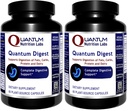 Quantum Nutrition Labs Quantum Digest - Digestive Health Enzymes for Women and Men, Digestion Support for Gut Health, Fully Active Vegan Enzyme Pills - 60 Vegetarian Capsules (Pack of 2)