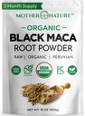 Biologische, rauwe Peruaanse Black Maca Root Powder - Premium USDA Gecertificeerd, Ideaal voor mannen & vrouwen, Boost workouts, Verbeter spierherstel, Niet-GMO, Vegan Superfood, 16 oz